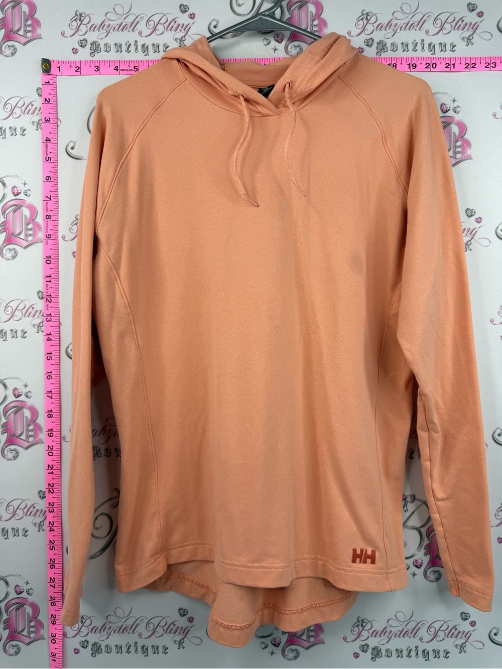 Helly Hansen sweater hoodie orange bright Peach Hooded Long Sleeve Shirt